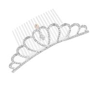 BESPORTBLE Peigne à Couronne Accessoire Cheveux Peigne à Cheveux Couronne Pour Fête Accessoires De Cheveux Pour Fille Diadèmes Pour Fille Couronne Pour Petite Fille Silver Alliage