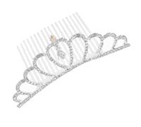 BESPORTBLE peigne à couronne princesse girl fantaisie celebration feminicene accessoire cheveux accessoires de cheveux en strass diadèmes pour fille peigne à cheveux couronne alliage Silver