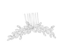 BESPORTBLE Peigne De Mariée Pince à Cheveux Strass Peigne De Coiffure De Mariée Pinces à Cheveux De Mariée Fleur Bijoux De Cheveux De Mariage Broche De Cheveux Perceuse De Marquise Silver