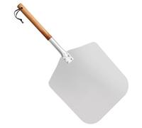 BESPORTBLE Pelle à Pizza en Aluminium avec Manche en Bois Outil Pratique pour Servir Pizza Lève-Gâteau Léger et Résistant pour Maison Pizzeria et Cuisson au Four Spatule à Gâteau