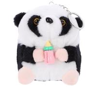 BESPORTBLE Peluche Panda Décorative Douce en Coton PP Porte-clés Animal en Peluche Mignon Taille pour Chambre Voiture et Présent Bébé Fille à l'usure Doudou Rose Bouteille