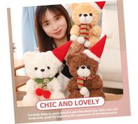 BESPORTBLE Peluches Ours de Noël Décoratives Coton Doux Cadeau Festif pour Garçon Fille Garçons Filles et Femmes Décoration Ambiance Hivernale