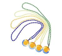 BESPORTBLE Pendentif Bouddhiste en Verre Collier de Perles Six Syllabes Sacrées 4pcs, Amulette Classique pour Croyants Port Quotidien Voyage