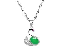 BESPORTBLE Pendentif De Cygne Décor De Cou En Forme De Cygne Collier Femme Collier De Cygne Collier Pour Femme Collier En Forme De Cygne Pendentif Collier Cygne Green