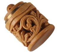 BESPORTBLE Pendentif Décoratif Suspendu en Bois Sculpté Creux, Diffuseur Parfum pour Voiture et Maison, Boule Parfumée à Insérer, Décoration Aromatique Raffinée, Accessoire Aromathérapie, 1