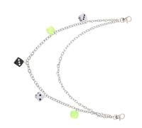 BESPORTBLE Pendentif en dés acrylique chaîne de ceinture de dés Courroie de chaîne charme chaînes clé décoration chaîne de suspension pour jeans chaîne de poche Vêtements & Accessoires le fer