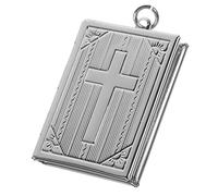 BESPORTBLE Pendentif Médaillon Tendance En Forme De Croix Nom Délicat Gravé Collier Bijoux Photo Porte-Photos Médaillon À Faire Soi-Même Breloques Pour Cadre