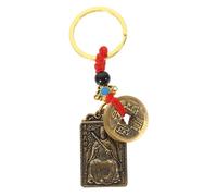 BESPORTBLE Pendentif Porte Clés Chinois Feng Shui Laiton Dragon Traditionnelle Taisui avec Corde Rouge et Impériales Décoration et pour Protection