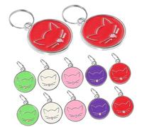 BESPORTBLE Pendentif pour Médaille Didentification De Chat - Lot de 12 Médailles pour Animaux De Compagnie avec Nom Et Numéro De Téléphone Gravés - Design en Acier Inoxydable
