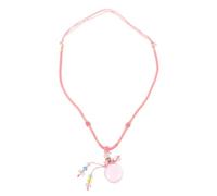 BESPORTBLE Pendentif Suspendu Parfumé en Verre Soufflé, Collier Diffuseur D'huile Essentielle Rose, Bijou Aromathérapie Femme, Accessoire de Mode Décoratif, Taille Petite