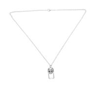 BESPORTBLE pendentif tête de mort Pendentif crâne gothique bijoux de cendres pour animaux de compagnie collier de chien collier tête de mort pour homme pendentif urne Un verre Silver