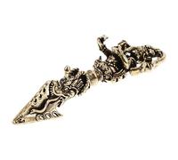 BESPORTBLE Pendentif Vajra en métal tibétain, Ornement décoratif en Forme de Pilon Mini, Pendentif Vajra Antique pour création de Bijoux et décoration spirituelle, Accessoire Suspendu Polyvalent