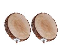 BESPORTBLE Perchoir Rond en Bois pour Oiseaux, Plateforme Cage, 2 Pièces