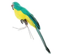 BESPORTBLE perroquet simulé Parure de Ornements de perroquet oiseaux artificiels en mousse pirate Miniatures ornement décoratif modèles de s la plume Green
