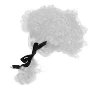 BESPORTBLE Perruque Blanche Bouclée Pour Costume De Juge Adaptée Halloween Jeux De Rôle Accessoire Pour Hommes Femmes Garçon Fille
