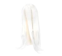 BESPORTBLE Perruque Blanche Longue Soie Haute Température Pour Homme Style Ancien Perruque Cosplay
