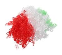 BESPORTBLE Perruque Duveteuse Clown aux Couleurs du Drapeau Mexicain pour Supporters de Football et Accessoires de Déguisement