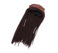 BESPORTBLE Perruque Pirate Marron avec Foulard Respirante pour Femme et Homme Accessoire pour Halloween Cosplay et Fête à Thème