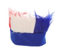 BESPORTBLE Perücke de Sport Perruque Rouge Jaune et Noir pour Événements Cosplay et Fêtes Accessoire avec Design Ouvrant pour Confort et Respirabilité