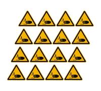 BESPORTBLE Petit autocollant de sécurité pour machine 16PCS - Étiquette d'avertissement de sécurité des mains pour machines de travail - Vinyle auto-adhésif, fin et discret, pour bureaux et