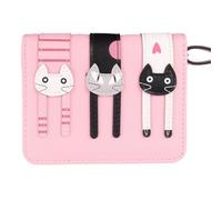 BESPORTBLE Petit Portefeuille Femme en PU Motif Chat, Fermeture Éclair Pratique, Multi-Compartiments et Design Portable Bureau ou L'université