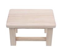 BESPORTBLE Petit Tabouret en Bois Massif pour Garçon et Filles Siège Multifonction 30X20X20 CM Couleur Bois Naturel Marchepied Compact pour Entrée et Salon Meuble D’Appoint Robuste et