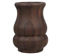 BESPORTBLE Petit Vase en Bois Vintage pour Fleurs Séchées, Décoratif et Moderne, Adapté pour Étagère et Mariages, Matériau Bois Couleur Café, pour Composition de Fleur