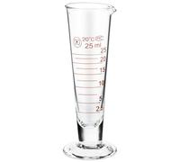 BESPORTBLE Petit Verre Doseur en Verre 25 Ml Graduation Précise Demi-ligne, Forme Conique Anti-débordement, Tasse à Mesurer Compacte Cuisine et Laboratoire