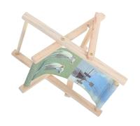 BESPORTBLE Petite Chaise De Plage pour Animaux De Compagnie Scène De Plage Miniature Hamac Furet pour Cage Support De Téléphone en Toile Trucs De Hamster Peau De Hamster Hamacs Furet en Bois
