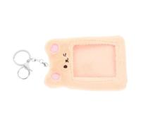 BESPORTBLE Photocard Holder Keychain Plush Bear Rabbit Cat Card Sleeve with Key Ring Student Id and Bank Card Holder for Outdoors