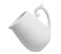 BESPORTBLE Pichet à Lait Céramique Blanche Crémier Multifonction pour Café Sauce et Design Compact et Facile à Nettoyer pour Usage Quotidien