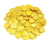 BESPORTBLE Pièces de Monnaie Pirate en Plastique Doré pour Garçon et Filles, Lot 300 Pcs, Accessoires de Jeu de Rôle, Récompense Éducative, Fête Anniversaire, Chasse au Trésor, Jouets
