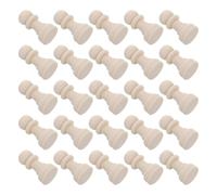 BESPORTBLE Pièces d'échecs en bois 32pcs Surface lisse Forme spéciale Design vierge pour accessoires d'échiquier, bricolage DIY et graffiti