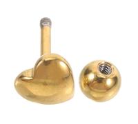 BESPORTBLE Piercing Langue Cœur En Acier Inoxydable Solide Bijou Pour Femmes Usage Quotidien Fête Taille Standard