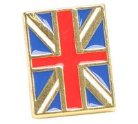 BESPORTBLE Pin De Drapeau Métallique Badge De Vêtements Accessoires Pour Cheveux Union Jack Fierté Épingles à La Mode Drapeaux De Insigne De Drapeau Broche Drapeau National Patriotique Rouge