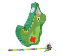 BESPORTBLE Piñata de Dinosaure Verte 3d 2 Pièces Bâton à Frapper et Franges, Décoration D'anniversaire Festive pour Fêtes D'garçon et Filles, Jeu Amusant et Décoration Suspendue