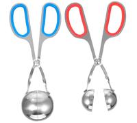 BESPORTBLE Pince à Boulettes de Viande en Acier Inoxydable 304 Petit Modèle Finition Miroir Lot de 2 Pièces Outil Multifonction pour Former Boulettes Riz Biscuits et Fruits Résistant à