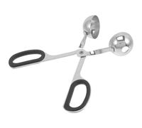 BESPORTBLE Pince à Boulettes de Viande Inoxydable Petit Modèle, Manche en Plastique Antidérapant Noir, Outil Manuel pour Confection de Boulettes de Poisson, Riz et Chocolat, Ustensile