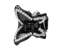 BESPORTBLE Pince à Cheveux En Strass Noeud Décorée, Taille Moyenne, Couleur Noire, Épingle à Cheveux Raffinée Pour Femmes Et Filles, Usage Quotidien Et Événementiel