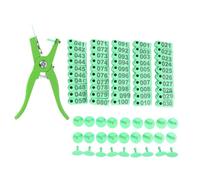 BESPORTBLE Pince à Étiqueter les Oreilles pour Chèvre et Mouton, Plastique Vert, Design Léger Poignée Confortable, Lot de 103 Pièces pour Marquage Animalier