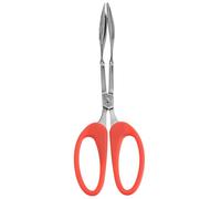BESPORTBLE Pince de Service Inoxydable Type Ciseaux Poignée Orange, Résistante la Chaleur, Légère et Multifonctionnelle pour Buffet, la Cuisine, Barbecue et Salade, Accessoire Professionnel