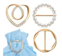 BESPORTBLE Pinces à cordon pour vêtements féminins 3pcs en alliage avec et perles, design unique, maintien fiable, accessoires pour robes et écharpes féminines
