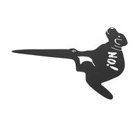 BESPORTBLE Piquet D'avertissement pour Chien Chiens Animaux De Compagnie Pas Donjon Caca Animal De Compagnie Chiot De Plein Air Enjeu Indicateur Black Le Fer