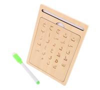 BESPORTBLE Planche De Traçage Bois pour Alphabet Arabe Outil Éducatif pour Garçon Fille Apprentissage des Lettres Développement Linguistique Pratique De Bois