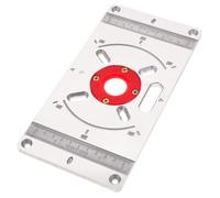 BESPORTBLE Plaque D'insertion pour Défonceuse, Plaque D'insertion pour Table de Défonceuse, Métal et Plastique, Argenté, pour Bricolage et Travail du Bois, Échelle Claire
