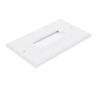 BESPORTBLE Plaque Murale à Brosse pour Passage de Câbles Cache-Prise Simple Blanc Gestion des Câbles Basse Tension Panneau de Gestion Mural pour Bureau et Home Cinéma Installation sans