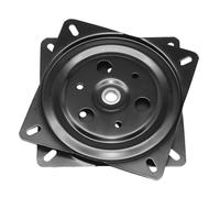 BESPORTBLE Plaque Pivotante Carrée 20 Cm x 20 Cm 1,5 Cm Épaisseur en Acier Noir Plateau Rotatif Robuste Mécanisme Pivot pour Siège Pivotant Tabouret De Bar Bureau Mobilier Rotation Usage Polyvalent