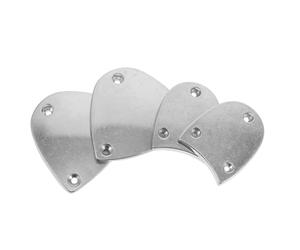 BESPORTBLE Plaques de Talon en Aluminium Argenté Taille 42 Antidérapantes et Légères, avec Vis 1 Paire pour Chaussures de Danse Adaptées pour Tap Dance sur Scène