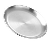 BESPORTBLE Plat à Barbecue Rond en Acier Inoxydable 304 Épais 30 CM Assiette de Service Dorée pour Buffet Plateau Multi-Usages pour Pizza Fruits et Pâtes Adapté aux Fêtes et Restaurants