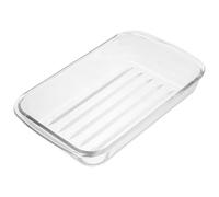 BESPORTBLE Plat à Four en Verre Trempé 1,5l Grand Format, Plat Rectangulaire Résistant Haute Température, Ustensile de Cuisson Polyvalent pour Four et Micro-ondes, pour Poissons, Rôtis